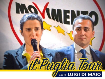 Tour pentastellato a Foggia, Bari, Taranto e Lecce per iniziative di sostegno alle imprese di Puglia Tour pentastellato a Foggia, Bari, Taranto e Lecce per iniziative di sostegno alle imprese di Puglia