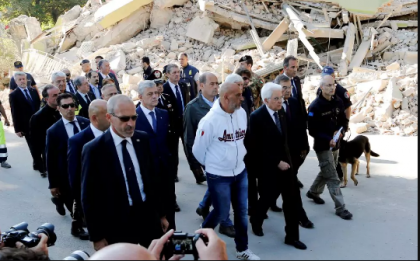 CdG mattarella visita teremoto