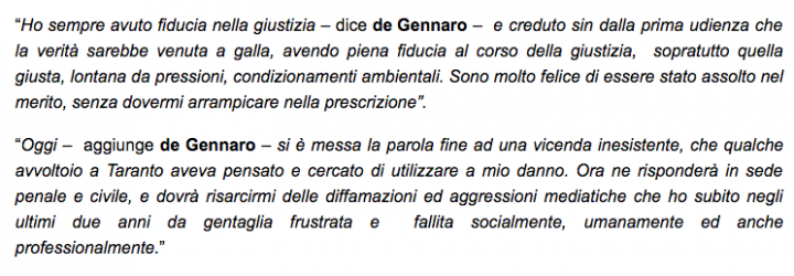 le mie dichiarazioni in "terza persona"