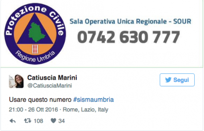 CdG numeri terremoto umbria