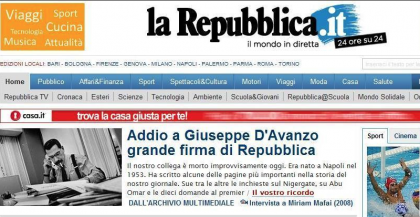 In ricordo di un grande amico: il giornalista Peppe D'Avanzo In ricordo di un grande amico: il giornalista Peppe D'Avanzo