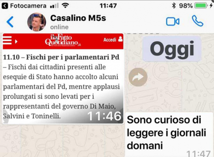 Funerali Genova. Scoppia la bufera su Rocco Casalino che manda sms di "sfida" alla stampa item-thumbnail