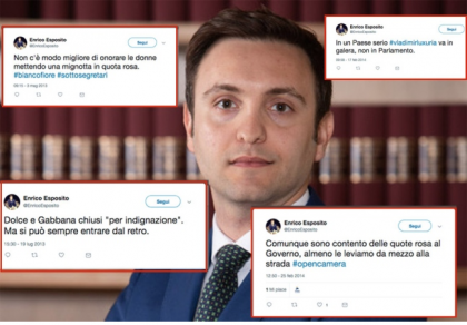 I tweet sessisti e omofobi dell'amico di Luigi Di Maio "piazzato" nel suo staff al ministero I tweet sessisti e omofobi dell'amico di Luigi Di Maio "piazzato" nel suo staff al ministero