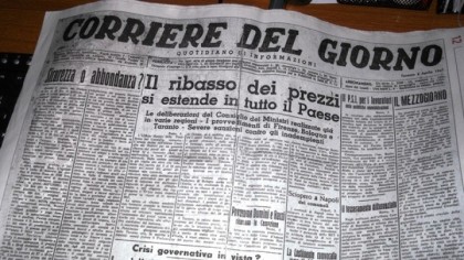 Rinasce il “vero” Corriere del Giorno fondato nel 1947 Rinasce il “vero” Corriere del Giorno fondato nel 1947