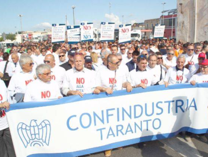 La Confindustria tarantina manifesta. Ma contro chi ? La Confindustria tarantina manifesta. Ma contro chi ?