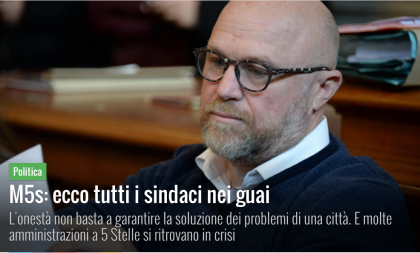 M5s: ecco tutti i sindaci “grillini” nei guai M5s: ecco tutti i sindaci “grillini” nei guai
