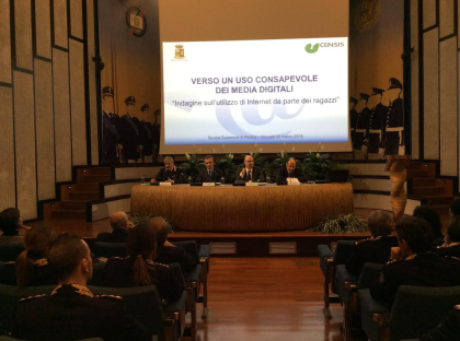 Polizia di Stato e Censis insieme verso un uso consapevole dei media digitali Polizia di Stato e Censis insieme verso un uso consapevole dei media digitali