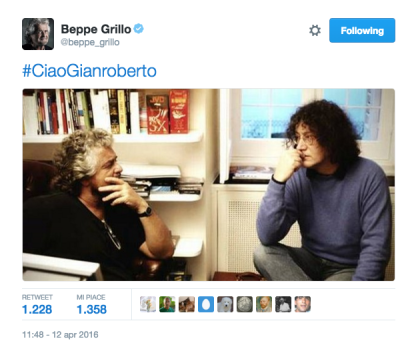 Movimento 5 Stelle, è morto Gianroberto Casaleggio. Movimento 5 Stelle, è morto Gianroberto Casaleggio.