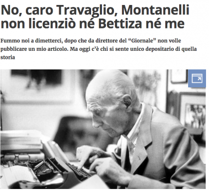 “Il Falso Quotidiano” di Marco Travaglio sbugiardato su Montanelli “Il Falso Quotidiano” di Marco Travaglio sbugiardato su Montanelli