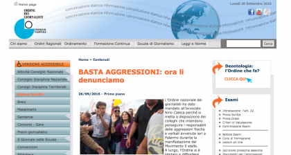 L’ Ordine dei Giornalisti: “BASTA AGGRESSIONI: ora li denunciamo “ L’ Ordine dei Giornalisti: “BASTA AGGRESSIONI: ora li denunciamo “