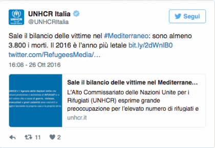 Onu: “Questo sarà lʼanno più letale”. Da gennaio 2016 morti 3.800 migranti nel Mare Mediterraneo Onu: “Questo sarà lʼanno più letale”. Da gennaio 2016 morti 3.800 migranti nel Mare Mediterraneo