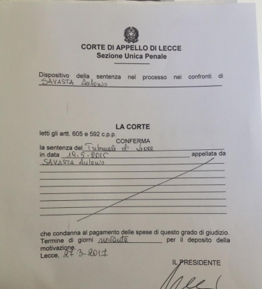 L’ ex pm Savasta della procura di Trani condannato in appello item-thumbnail