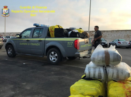 Puglia. Bloccato dalla Finanza un gommone carico di droga in arrivo dall’ Albania Puglia. Bloccato dalla Finanza un gommone carico di droga in arrivo dall’ Albania