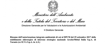 Il Ministero dell’ Ambiente apre riesame Aia ex Ilva item-thumbnail