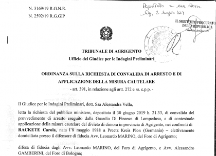 Ecco come il gip ha smontato il Decreto sicurezza sulla Sea-watch: “Non può essere applicato a chi salva naufraghi” item-thumbnail