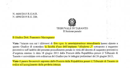 Il Tribunale di Taranto rigetta la concessione della facoltà di uso di AFO2 che ora va spento. Lo spettro della chiusura è sempre più vicino item-thumbnail