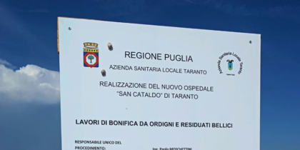 Partiti i lavori per la costruzione del nuovo Ospedale San Cataldo a Taranto Partiti i lavori per la costruzione del nuovo Ospedale San Cataldo a Taranto