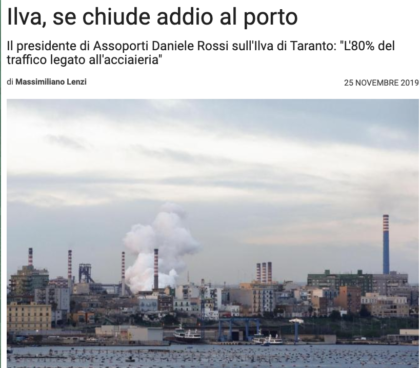 Ilva, se chiude addio al porto. Ilva, se chiude addio al porto.