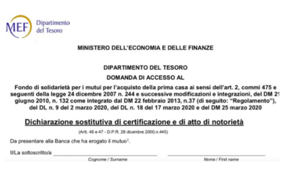 Coronavirus, ecco il nuovo modulo per bloccare il pagamento dei mutui item-thumbnail