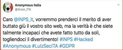 Sito INPS hackerato ? Ecco perché il premier Conte ed il presidente dell’ istituto diffondono “fake news” item-thumbnail