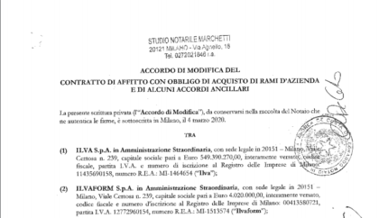 ESCLUSIVA: l’addendum del contratto Ilva in A.S. ed Arcelor Mittal Italia item-thumbnail