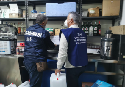 Carabinieri del NAS ed ASL Taranto chiudono storico bar-caffè nel borgo Carabinieri del NAS ed ASL Taranto chiudono storico bar-caffè nel borgo