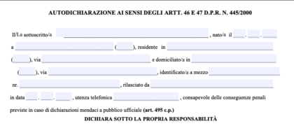 Ecco il nuovo modulo di autocertificazione per spostarsi durante le feste natalizie Ecco il nuovo modulo di autocertificazione per spostarsi durante le feste natalizie