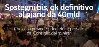 DECRETO SOSTEGNI: CANCELLATE LE CARTELLE ESATTORIALI SINO A 5MILA EURO item-thumbnail