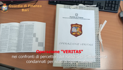 OPERAZIONE DELLA GUARDIA DI FINANZA DI BARI CONTRO GLI ILLECITI PERCETTORI DEL REDDITO DI CITTADINANZA. DENUNCIATI 109 MAFIOSI CONDANNATI OPERAZIONE DELLA GUARDIA DI FINANZA DI BARI CONTRO GLI ILLECITI PERCETTORI DEL REDDITO DI CITTADINANZA. DENUNCIATI 109 MAFIOSI CONDANNATI