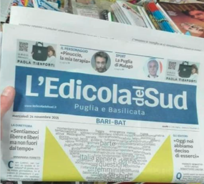Nasce un nuovo quotidiano a Bari: “L’Edicola del Sud” edito dalla Ledi società’ del Gruppo Ladisa Nasce un nuovo quotidiano a Bari: “L’Edicola del Sud” edito dalla Ledi società’ del Gruppo Ladisa